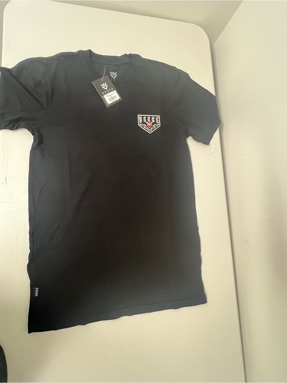 Black Logo Patch Men's T-Shirt by